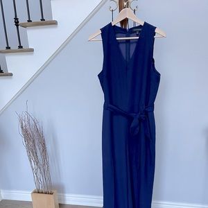Banana Republic Wide Leg Navy Jumpsuit EUC